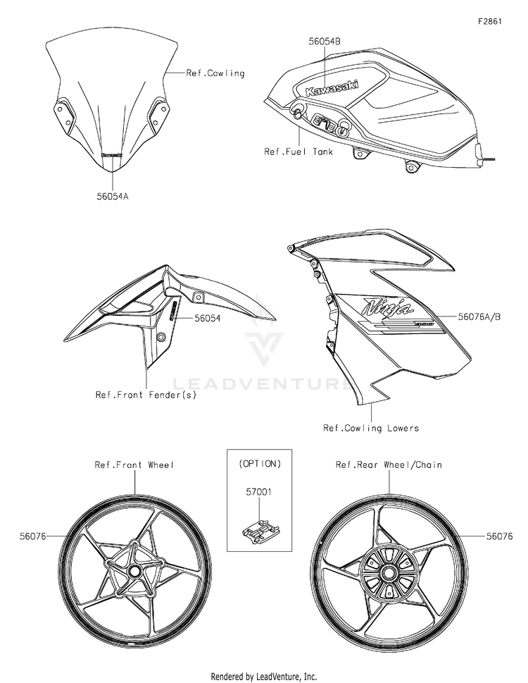 Decals(Gray)(Gpfnn/Gpfnl) EX400GPFNL Ninja 400 ABS (2023) Schematic