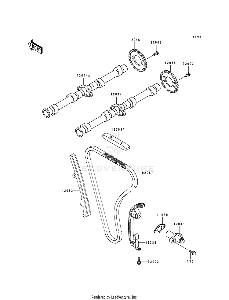 Camshaft(S)/Tensioner Schematic