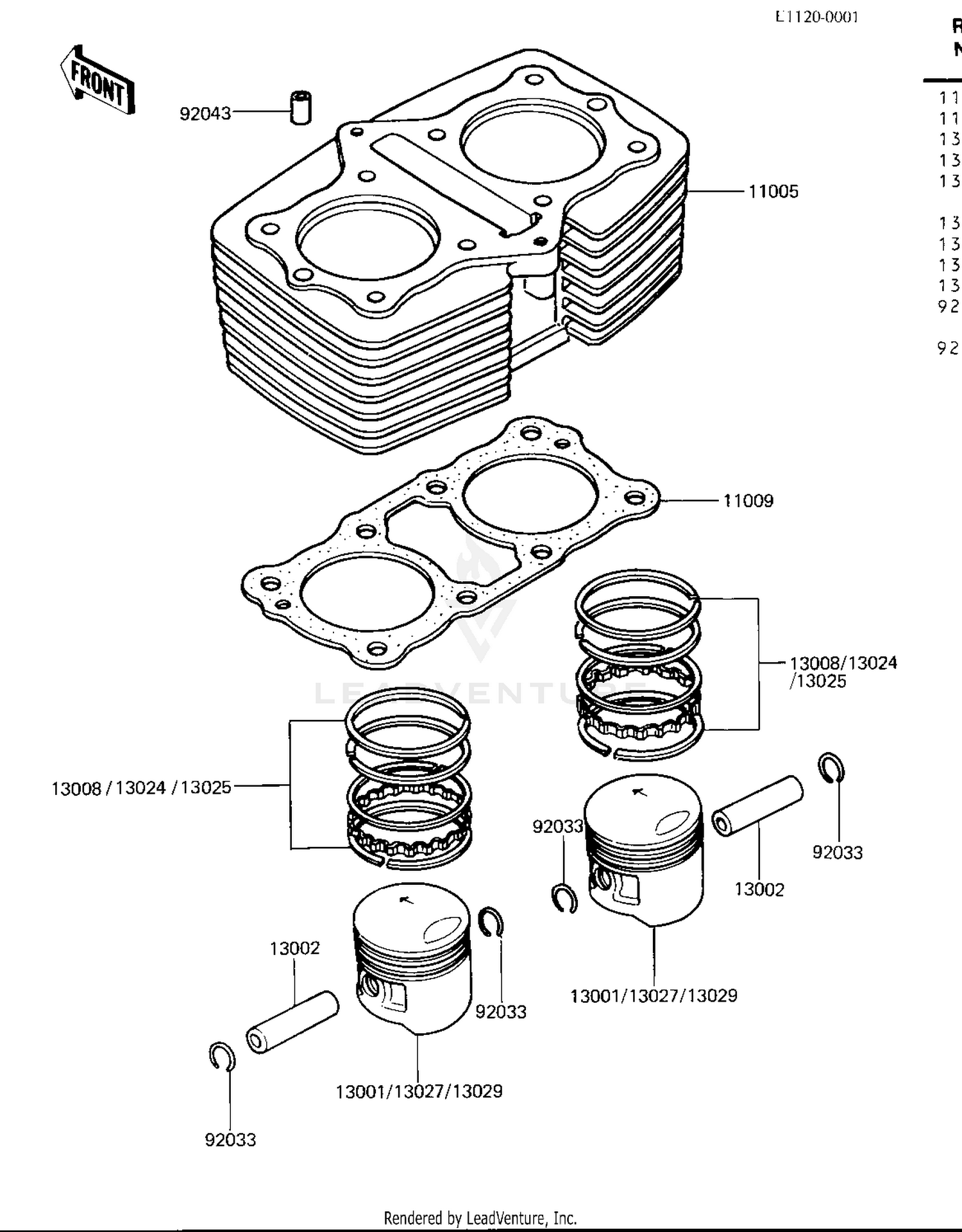 CYLINDER/PISTONS ('81 B2)