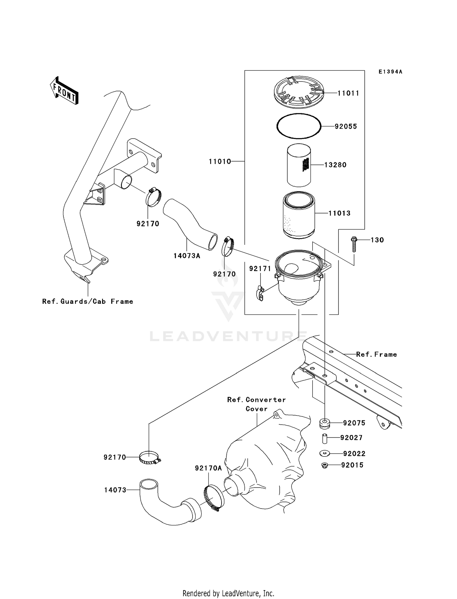 AIR CLEANER-BELT CONVERTER (RBF/RBFA)