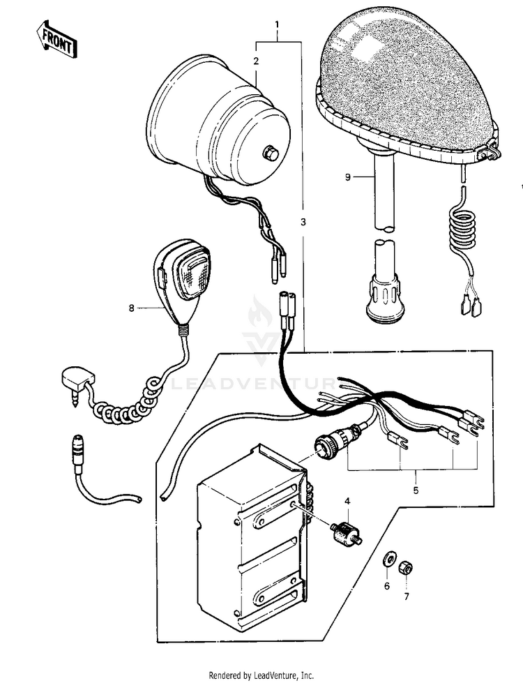 Siren/Pole Lamp (Option) Schematic