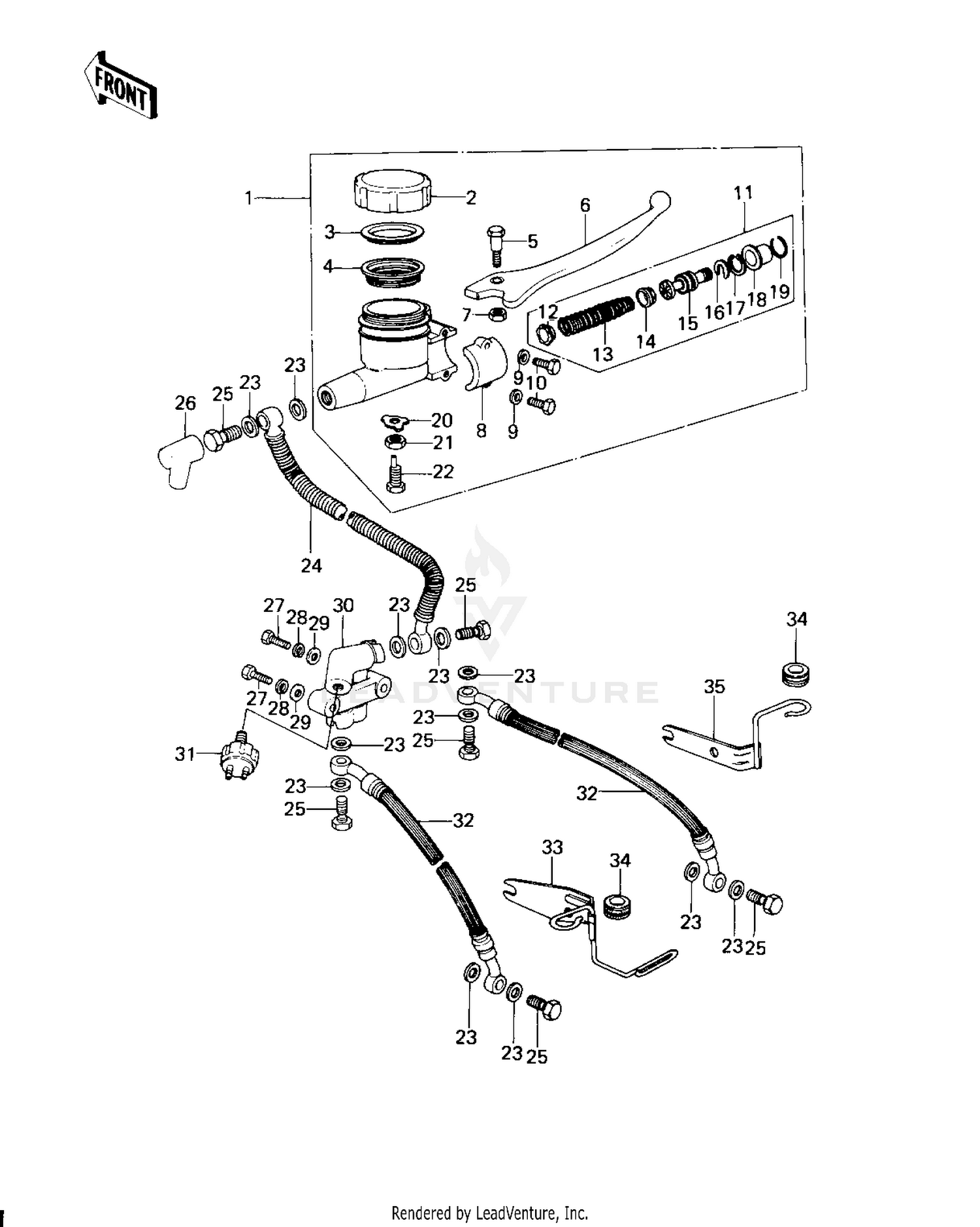 FRONT MASTER CYLINDER (KZ650-C1)