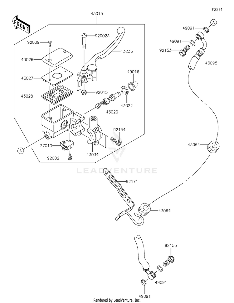 Front Master Cylinder Schematic