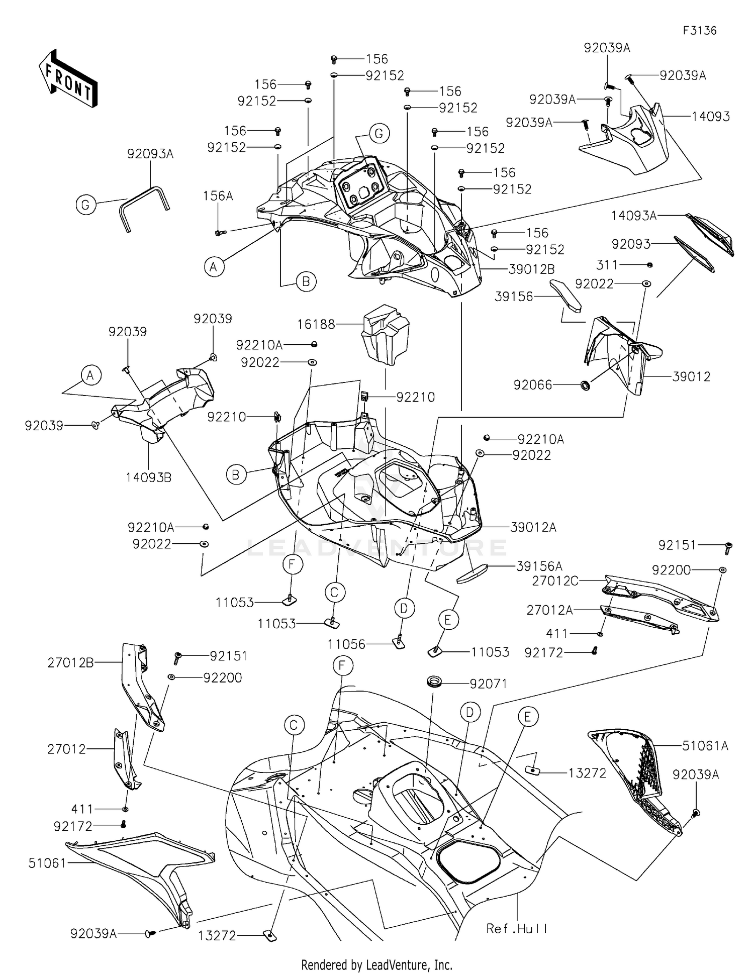 Hull Middle Fittings