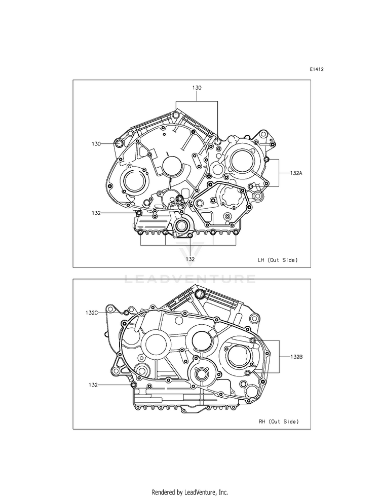 Crankcase Bolt Pattern Schematic