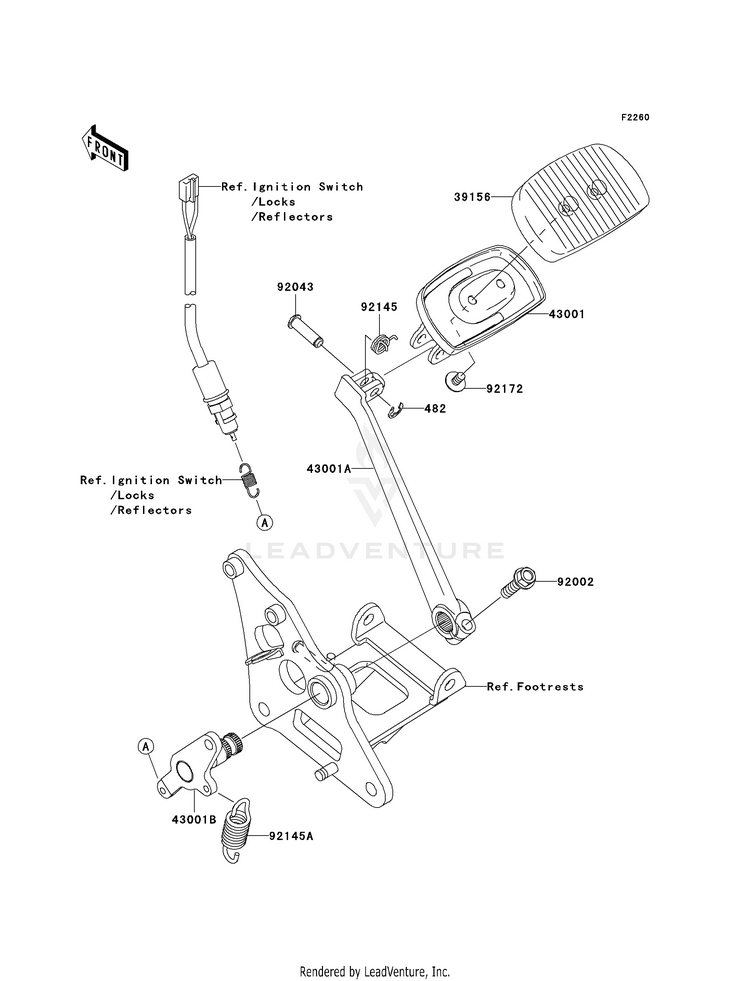 Brake Pedal/Torque Link Schematic
