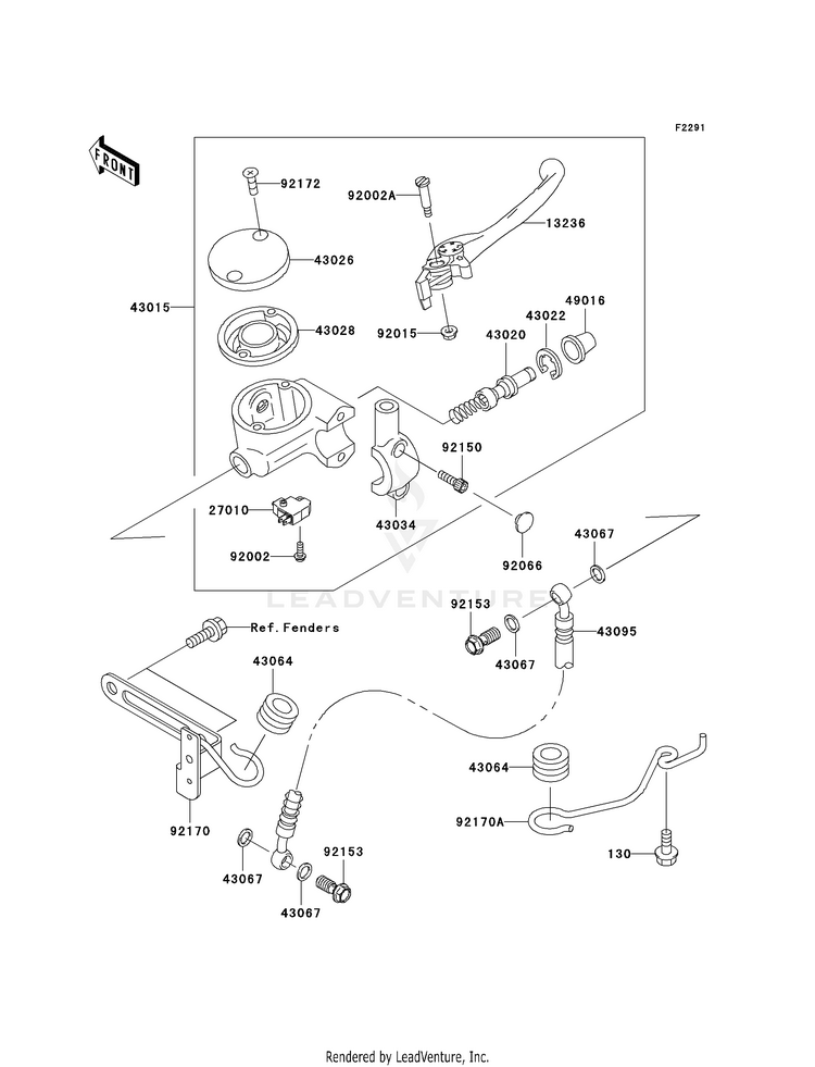 Front Master Cylinder Schematic