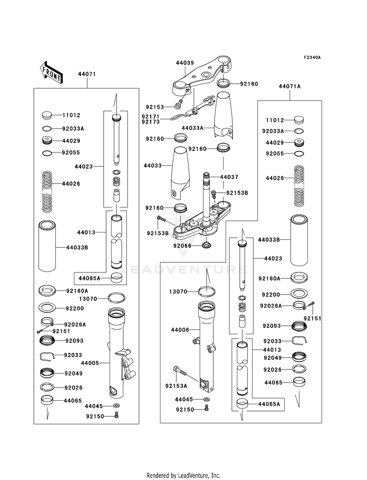 Front Fork (Jkavn2b1 7a015509-) Schematic