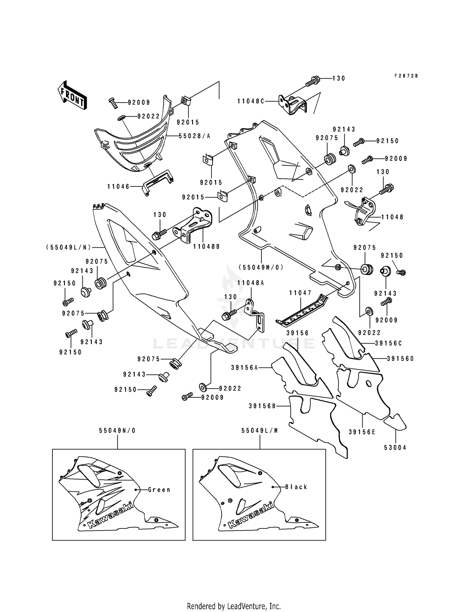 COWLING LOWERS (ZX750-L3)
