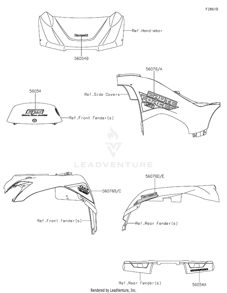 Decals(Jpfnn) KVF750JPFNN Brute Force 750 4x4i EPS (2023) Schematic