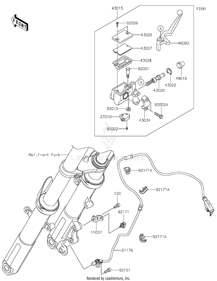 Front Master Cylinder Schematic