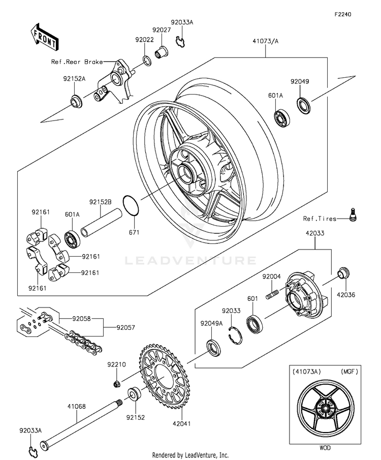 Rear Wheel/Chain Schematic