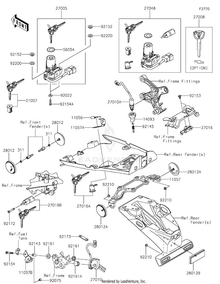 Ignition Switch/Locks/Reflectors Schematic