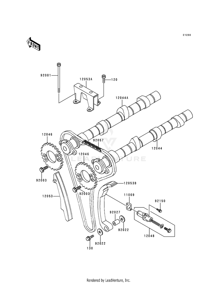 Camshaft(S)/Tensioner Schematic