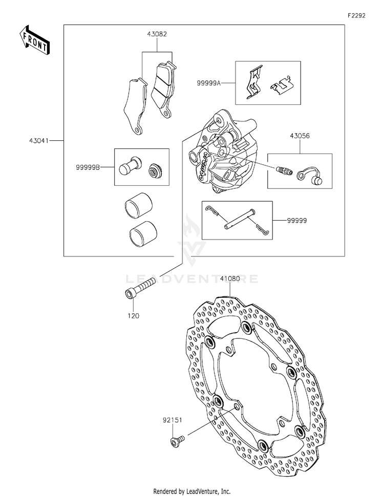 Front Brake KX450MRFAN KX450 50th Anniversary Edition (2024) Schematic