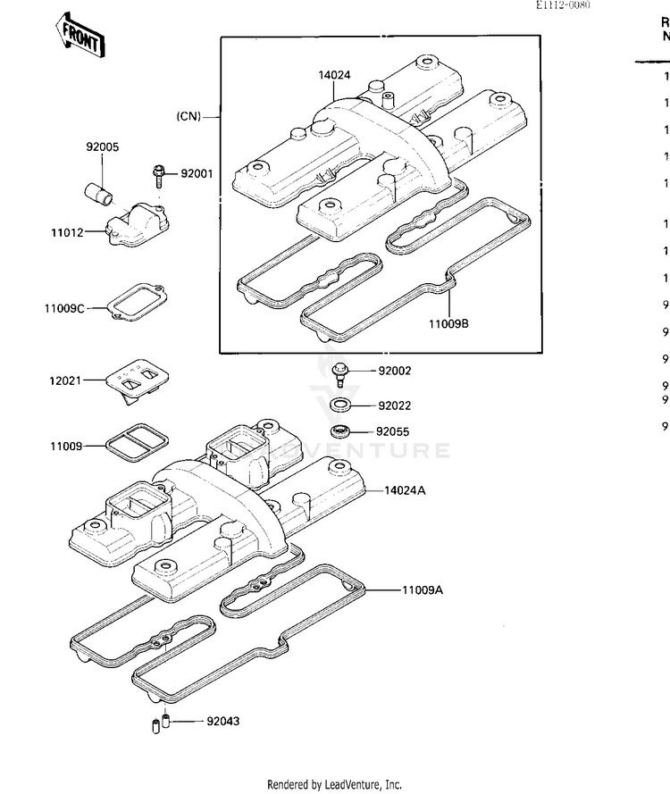 Cylinder Head Cover Schematic