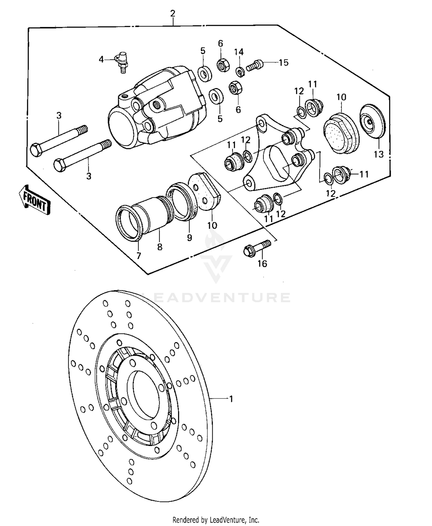 FRONT BRAKE ('80 D1)