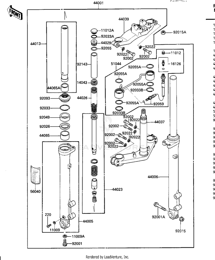Front Fork Schematic