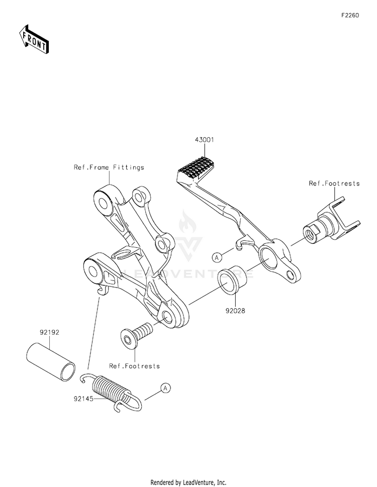 Brake Pedal/Torque Link Schematic