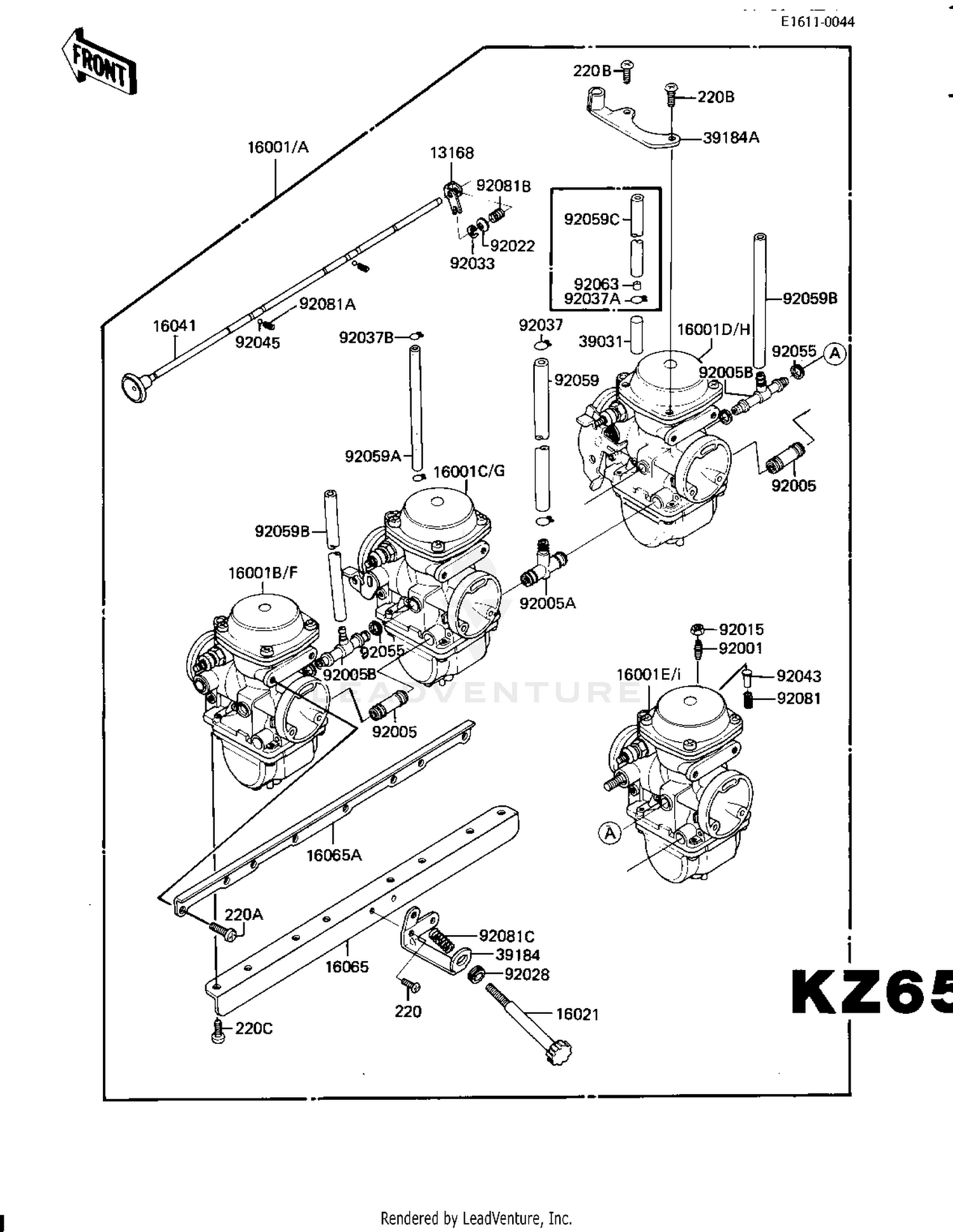 CARBURETOR ASSY (KZ650-H2)