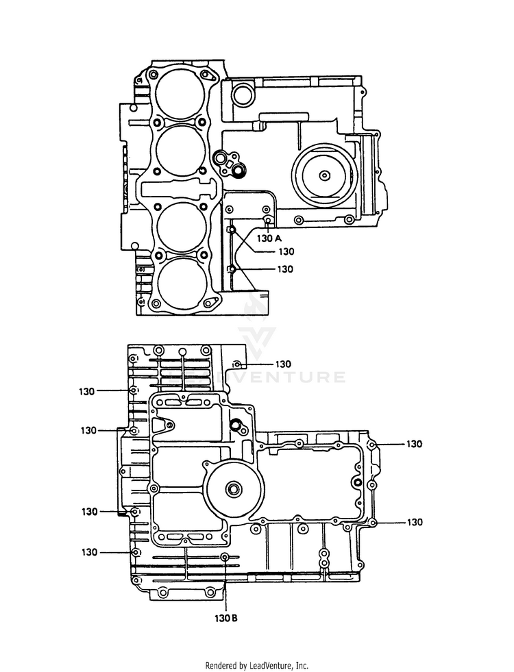 Crankcase Bolt Pattern Schematic