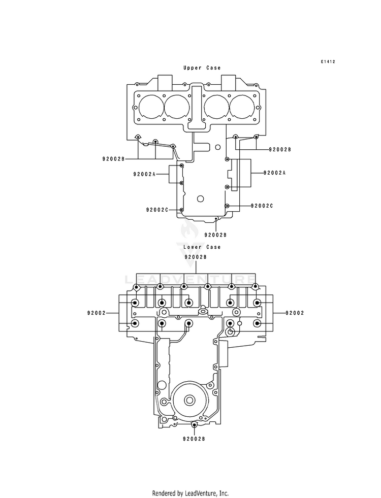 Crankcase Bolt Pattern Schematic
