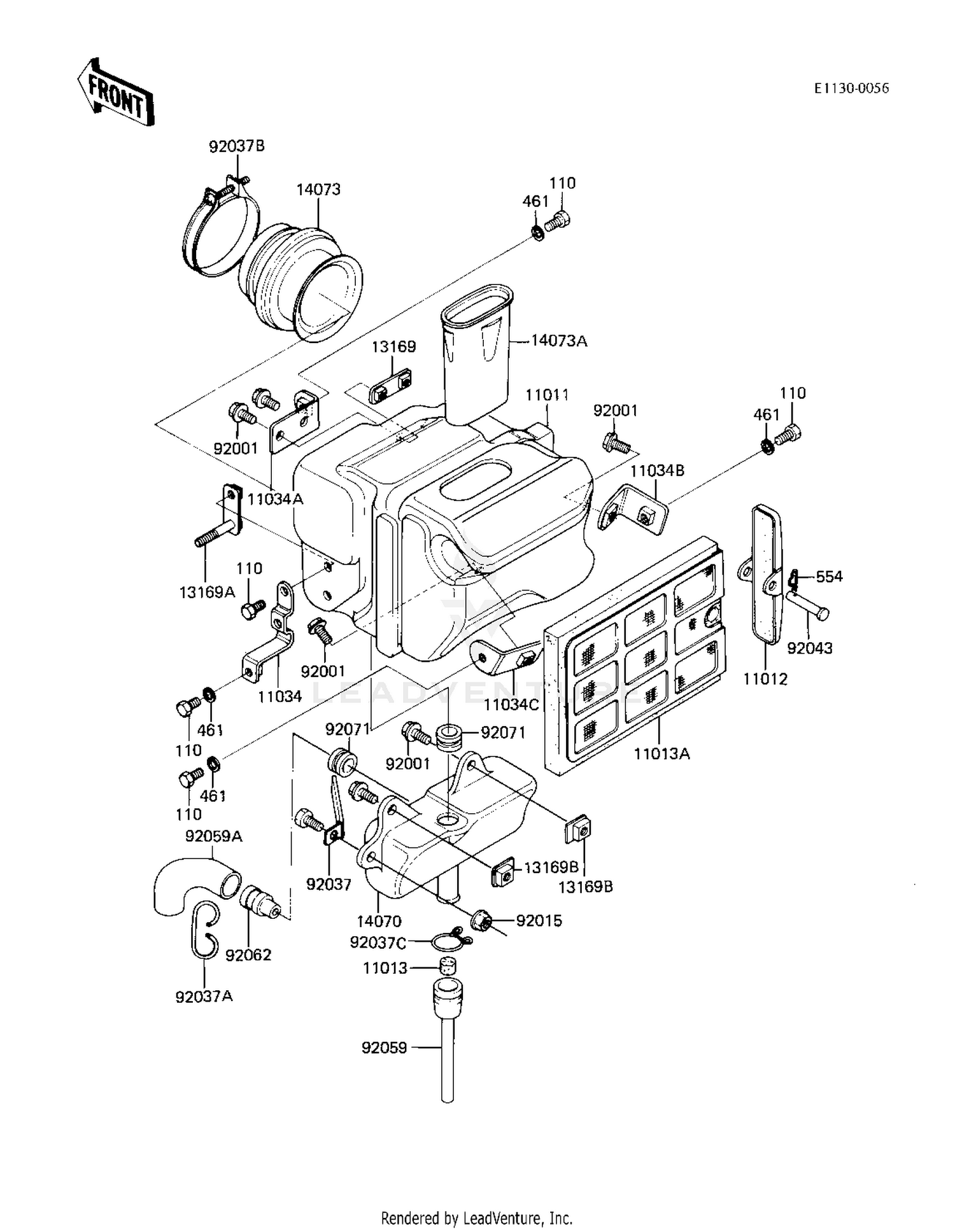 AIR CLEANER (-- F/NO.044975)