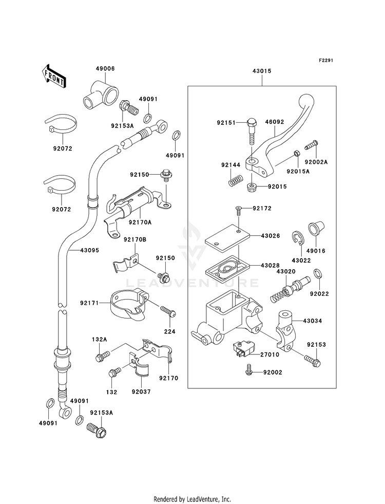 Front Master Cylinder Schematic