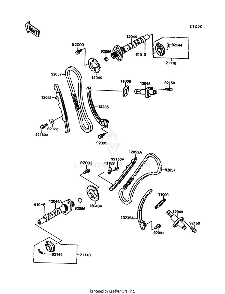 Camshaft(S)/Tensioner Schematic