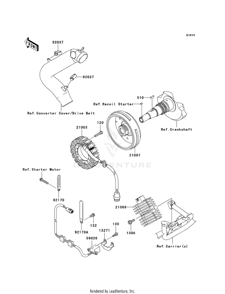Generator KVF750-A1 Brute Force 750 4x4i (2005) Schematic