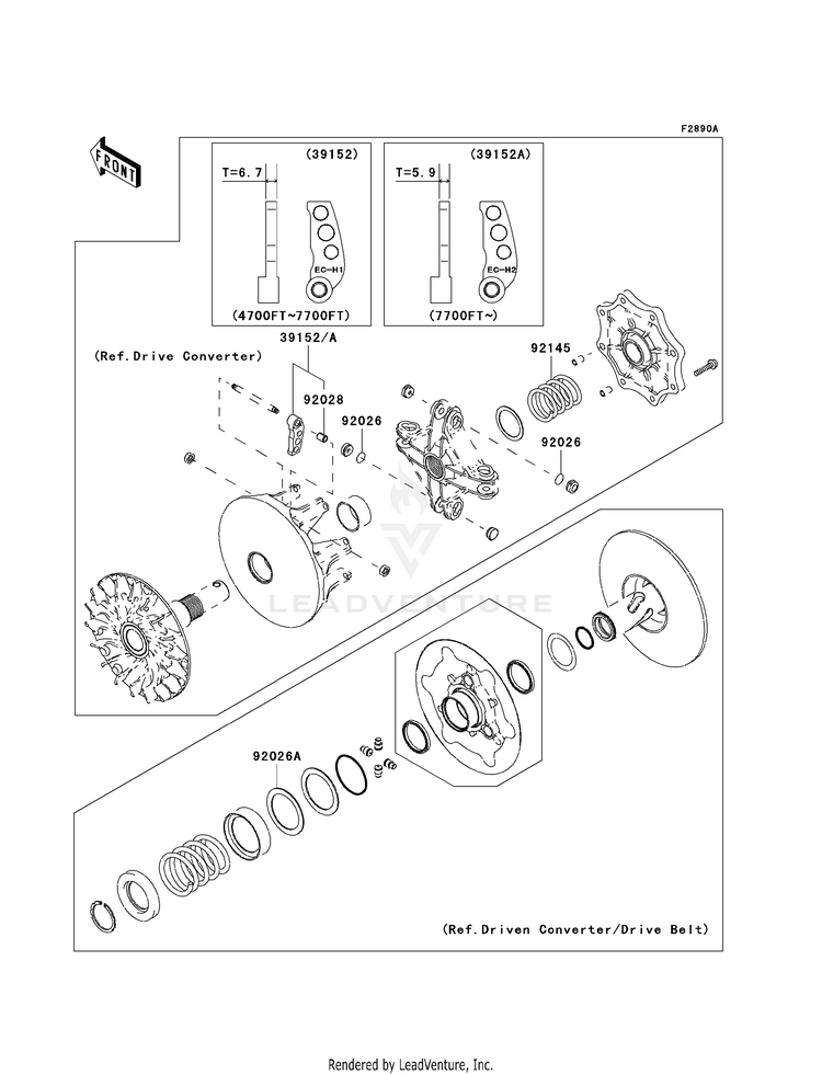 Optional Parts (Converter) KVF360CAF Prairie 360 4X4 Realtree APG HD (2010) Schematic