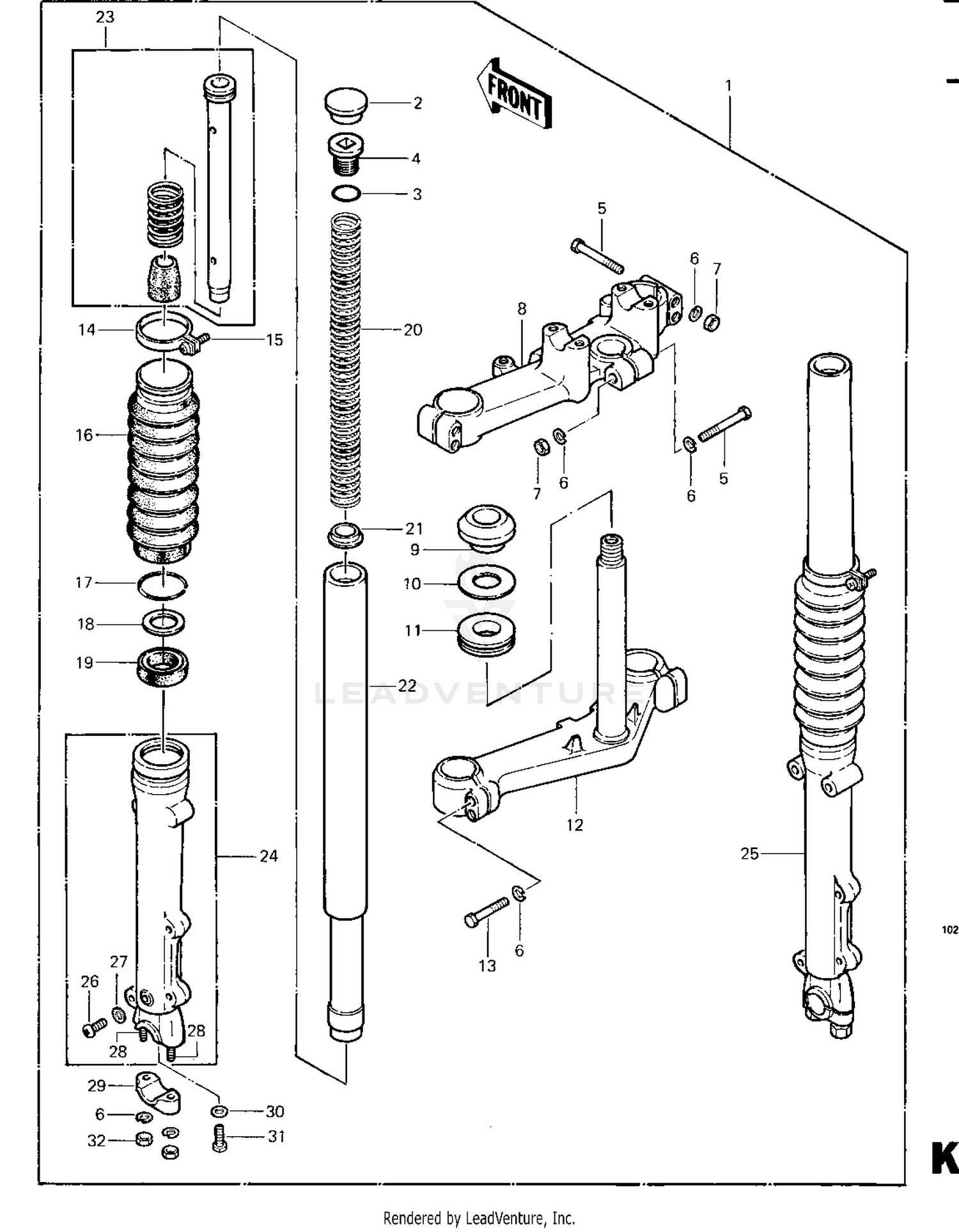FRONT FORK (KZ1000-C4)