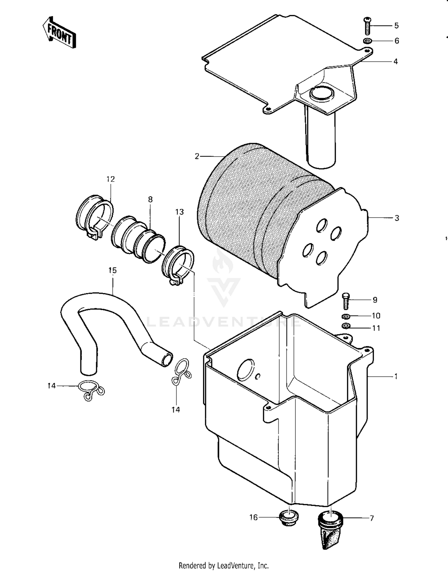 AIR CLEANER ('83 KLT200-C1)