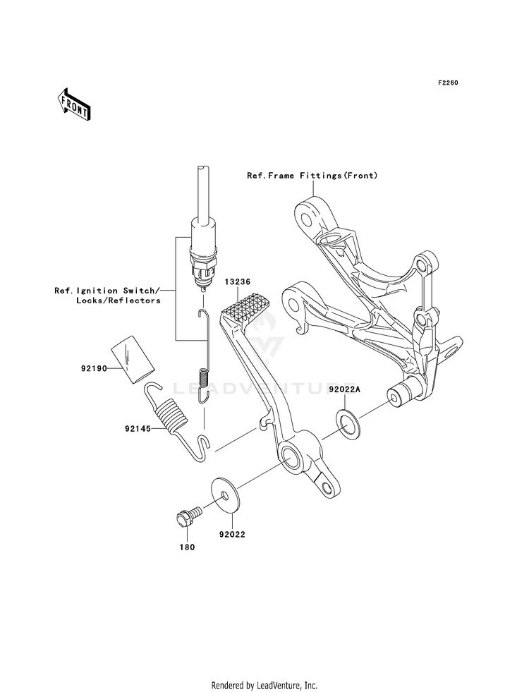 Brake Pedal/Torque Link Schematic
