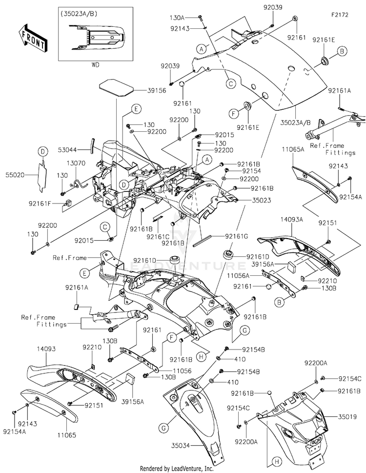 Rear Fender(S) Schematic