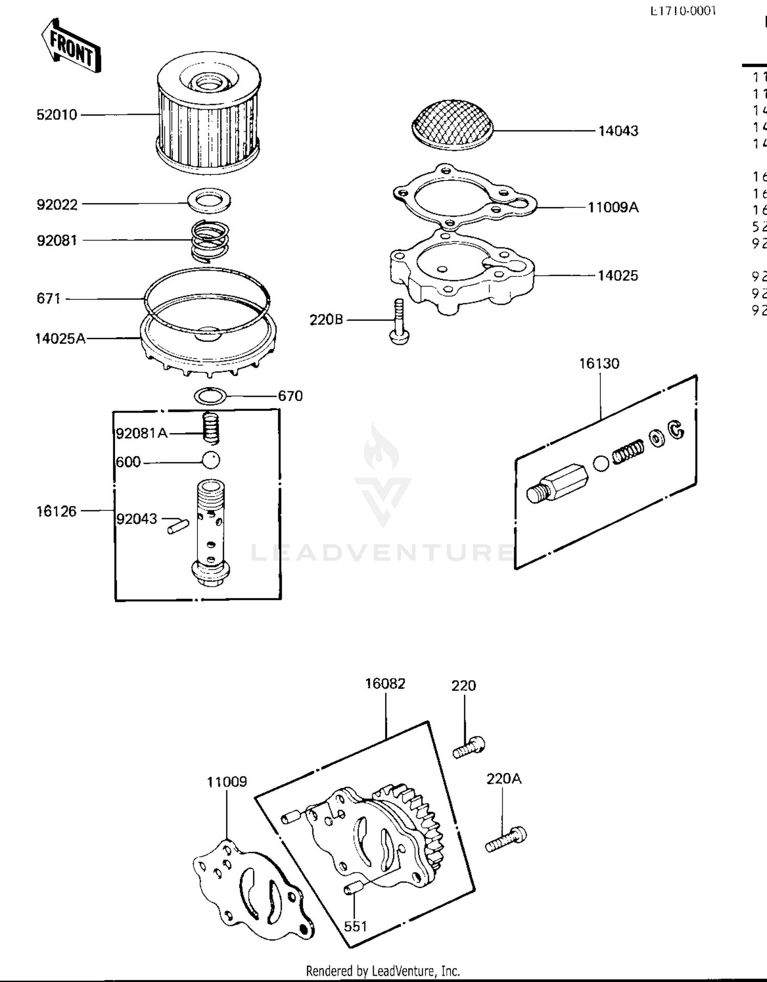 OIL PUMP/OIL FILTER ('81 B2)