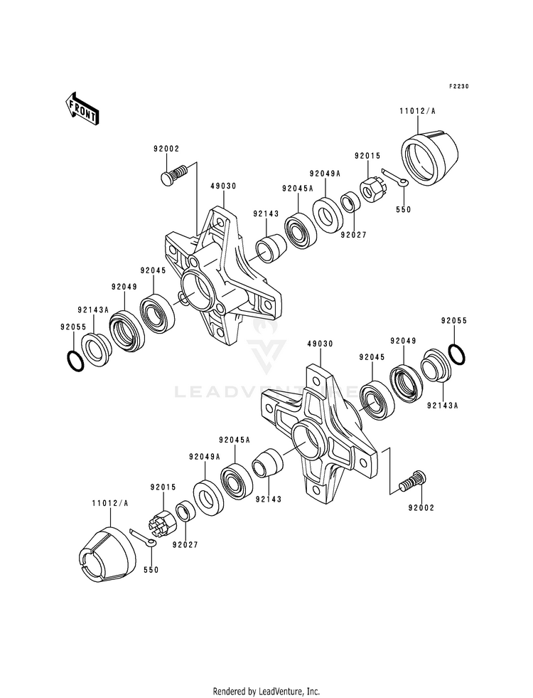 Front Hub Schematic