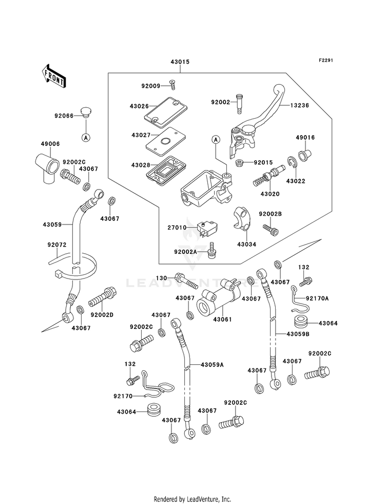 Front Master Cylinder Schematic