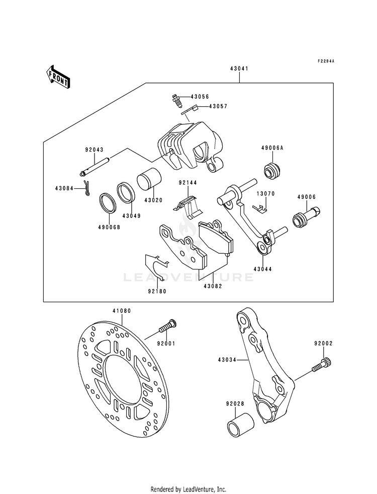 Rear Caliper (Zr550-B4) Schematic