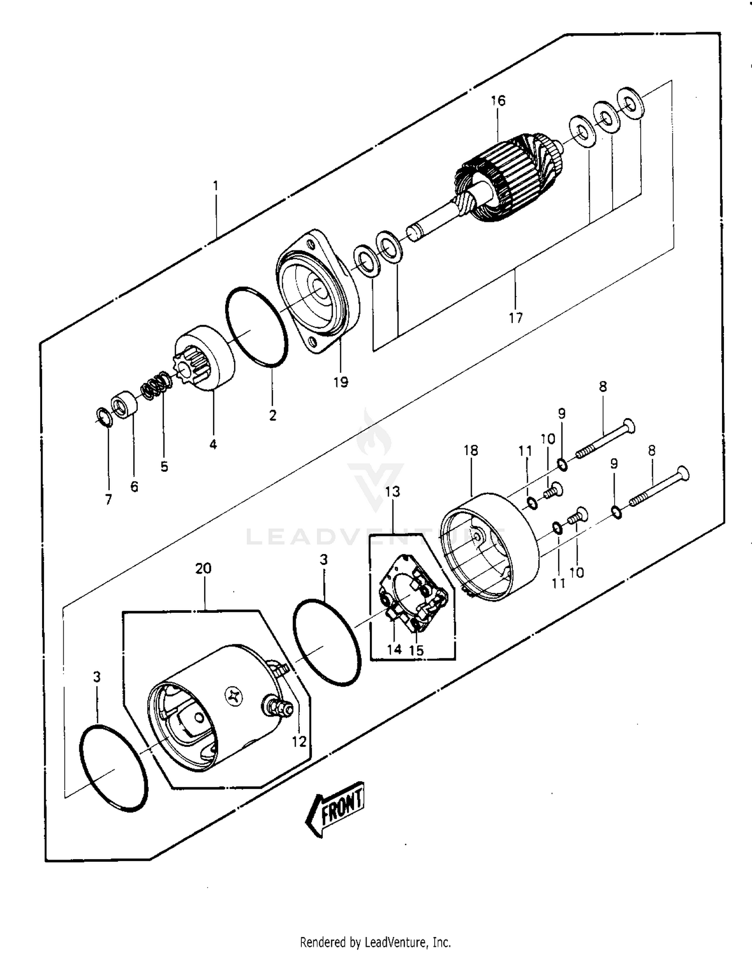 STARTER MOTOR ('84-'86 JS440-A8/A9/A10)