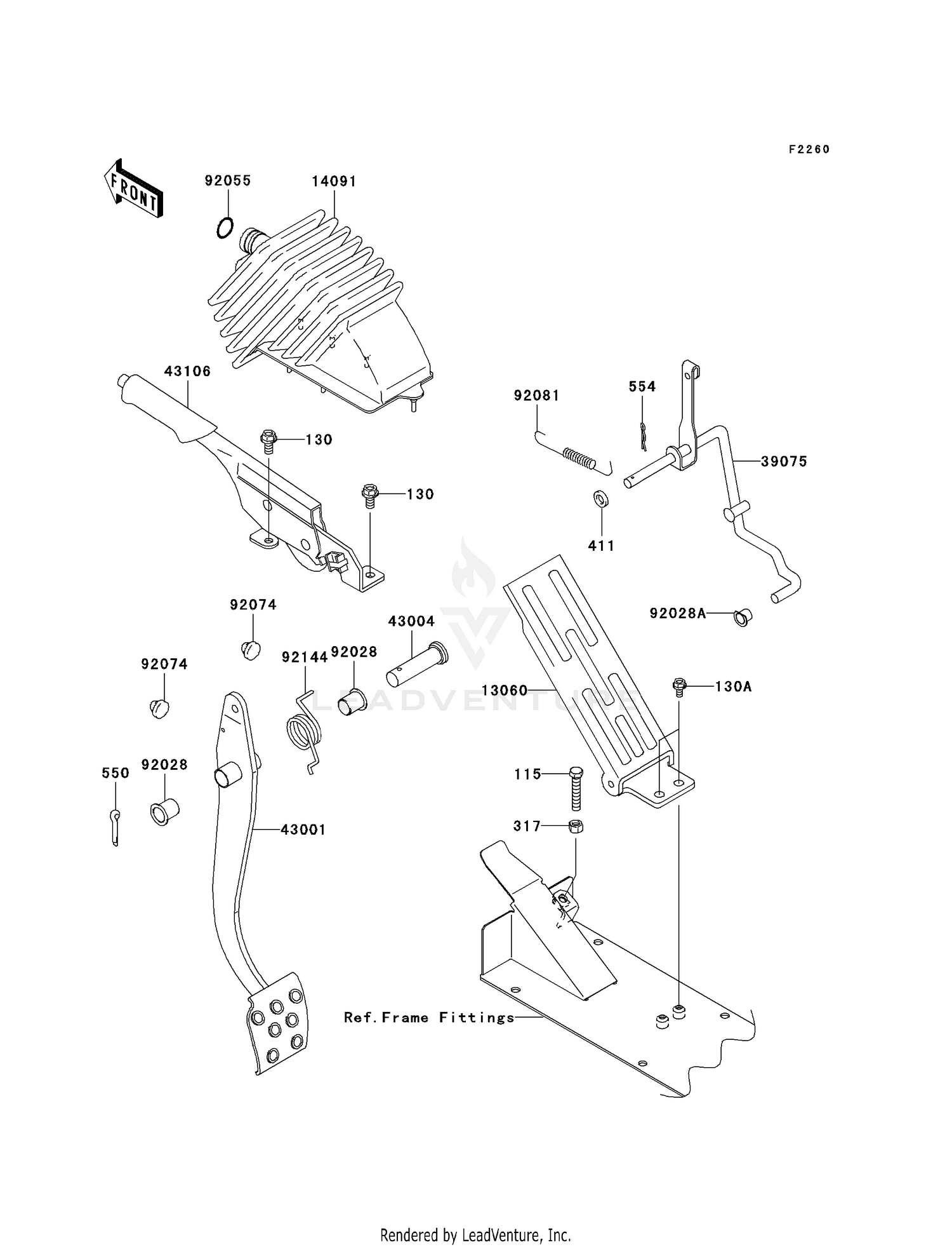 BRAKE PEDAL/THROTTLE LEVER
