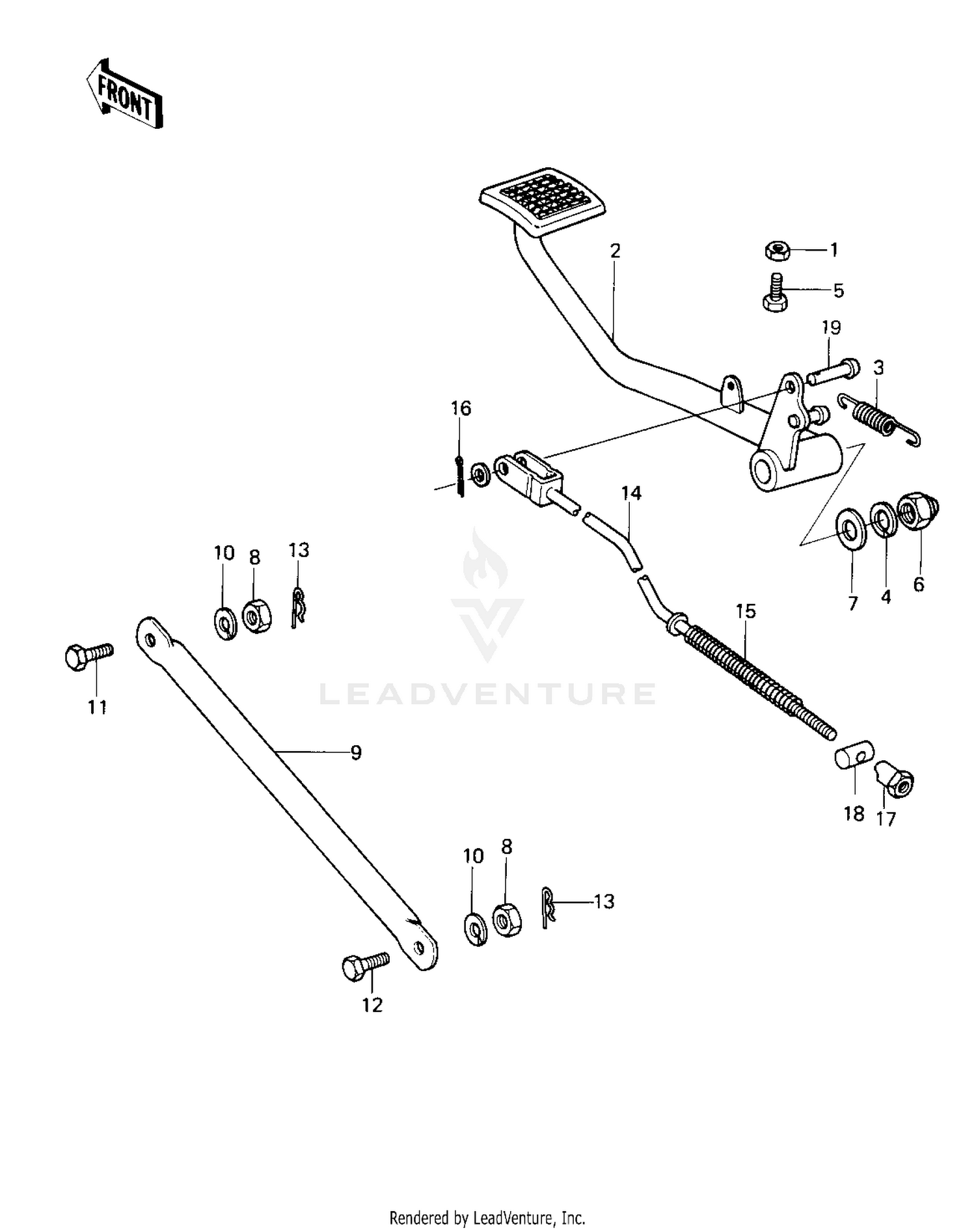 BRAKE PEDAL/TORQUE LINK ('80 D1)