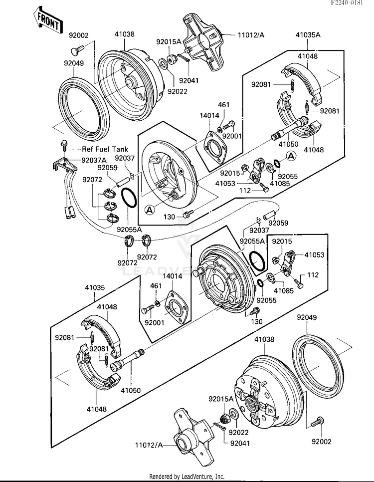 Rear Hub/Brake Schematic