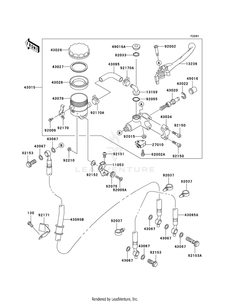 Front Master Cylinder Schematic