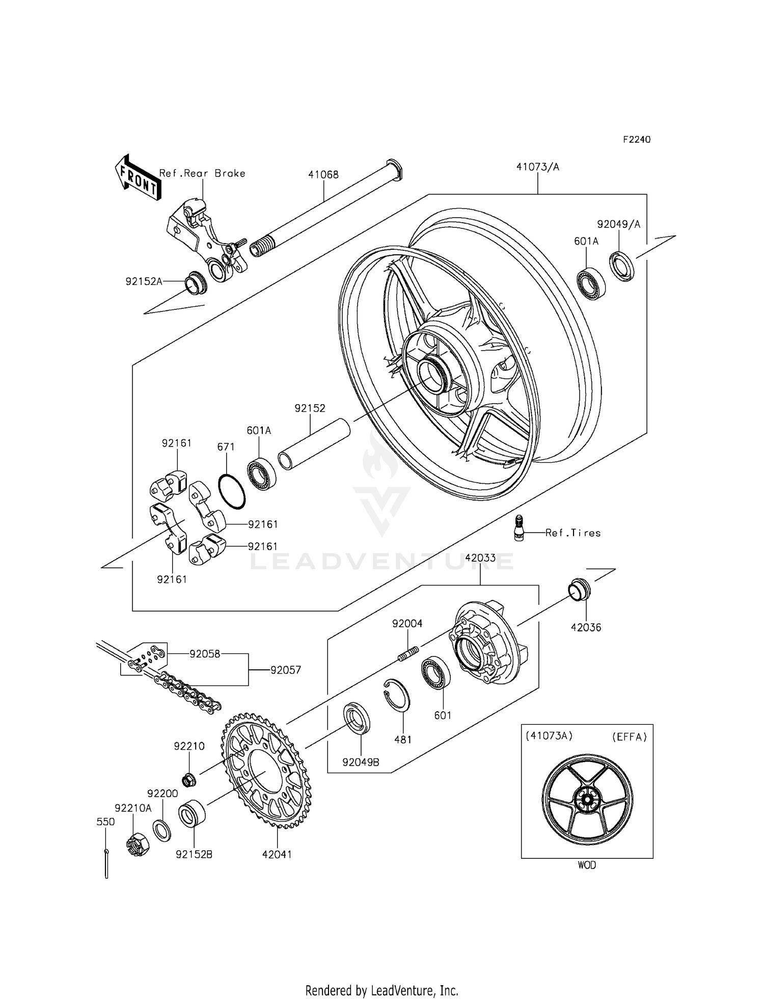 REAR WHEEL/CHAIN