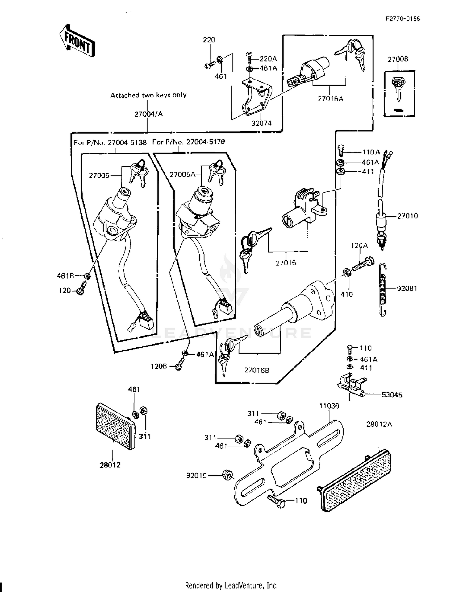 IGNITION SWITCH/LOCKS/REFLECTORS