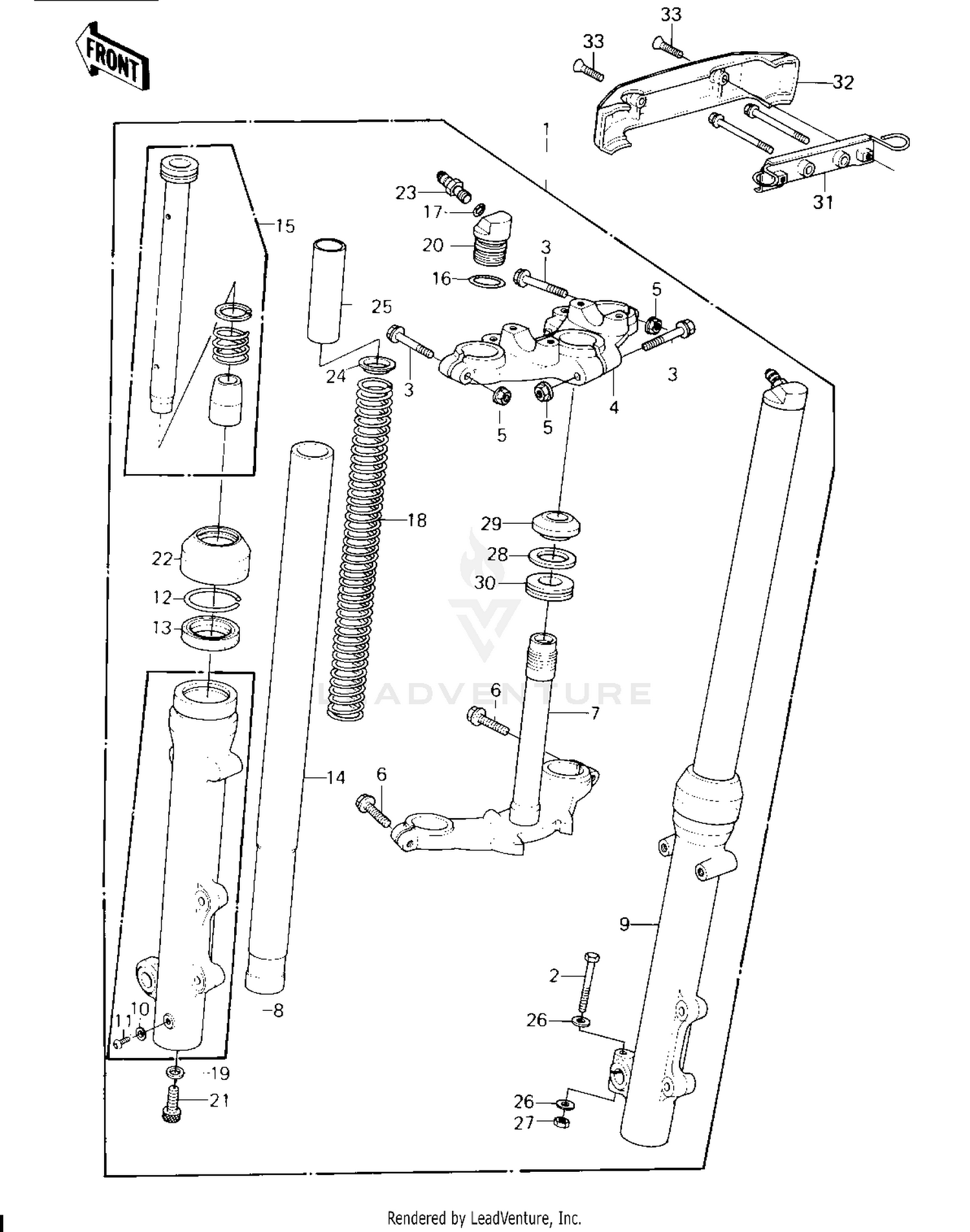 FRONT FORK ('80 H1)