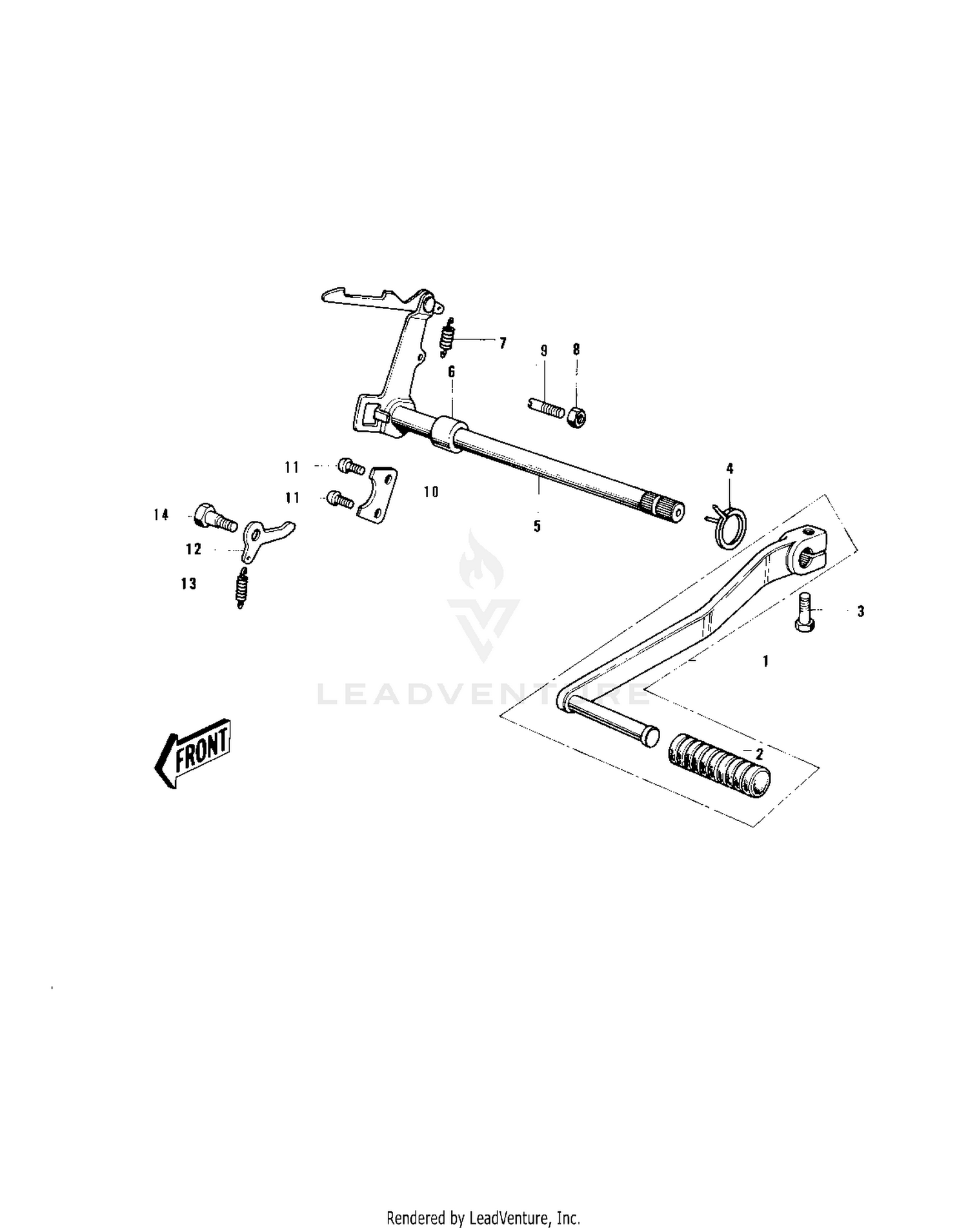 GEAR CHANGE MECHANISM ('73-'75 MC1/MC1-A