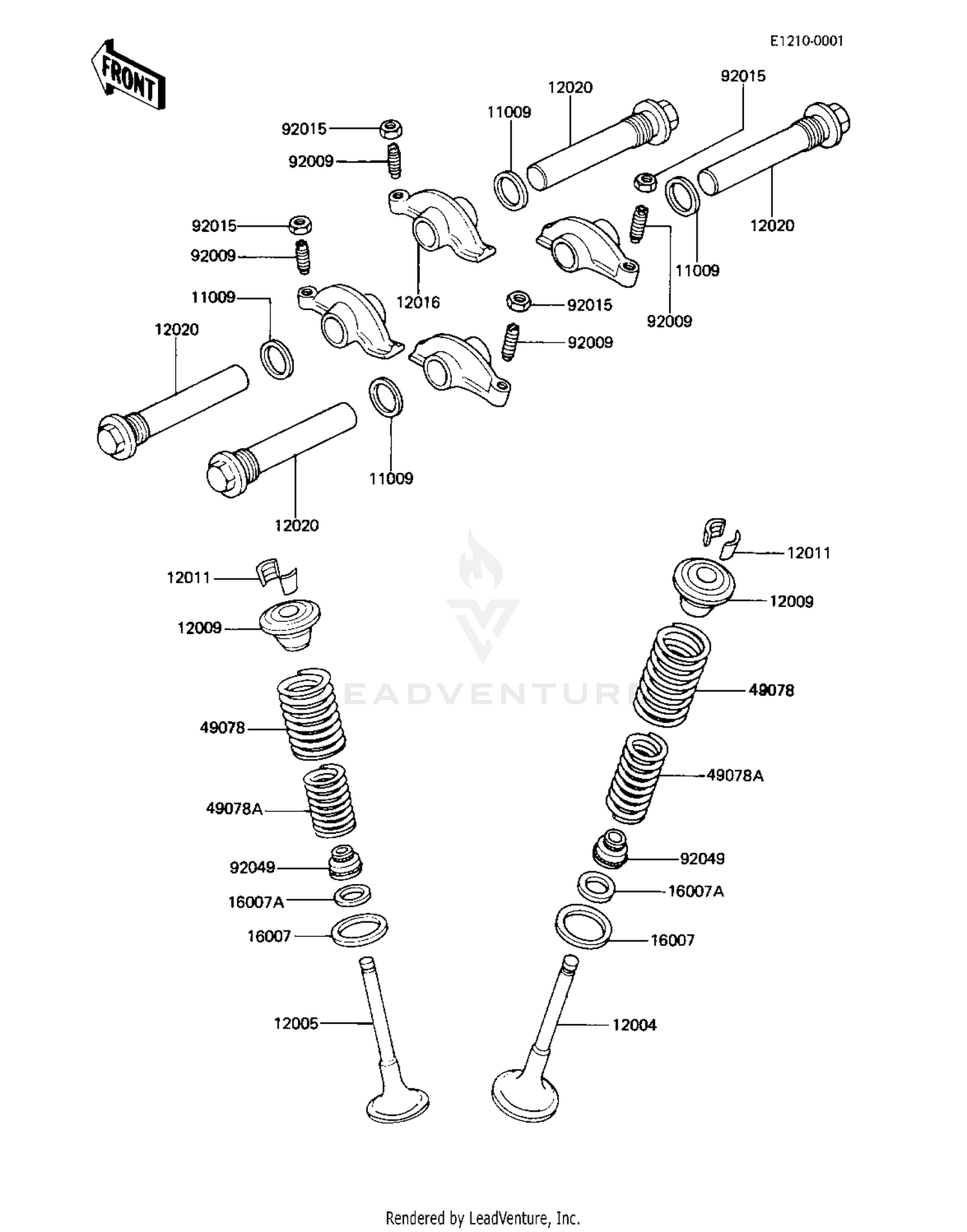 ROCKER ARMS/VALVES (KZ440-A2/A3)