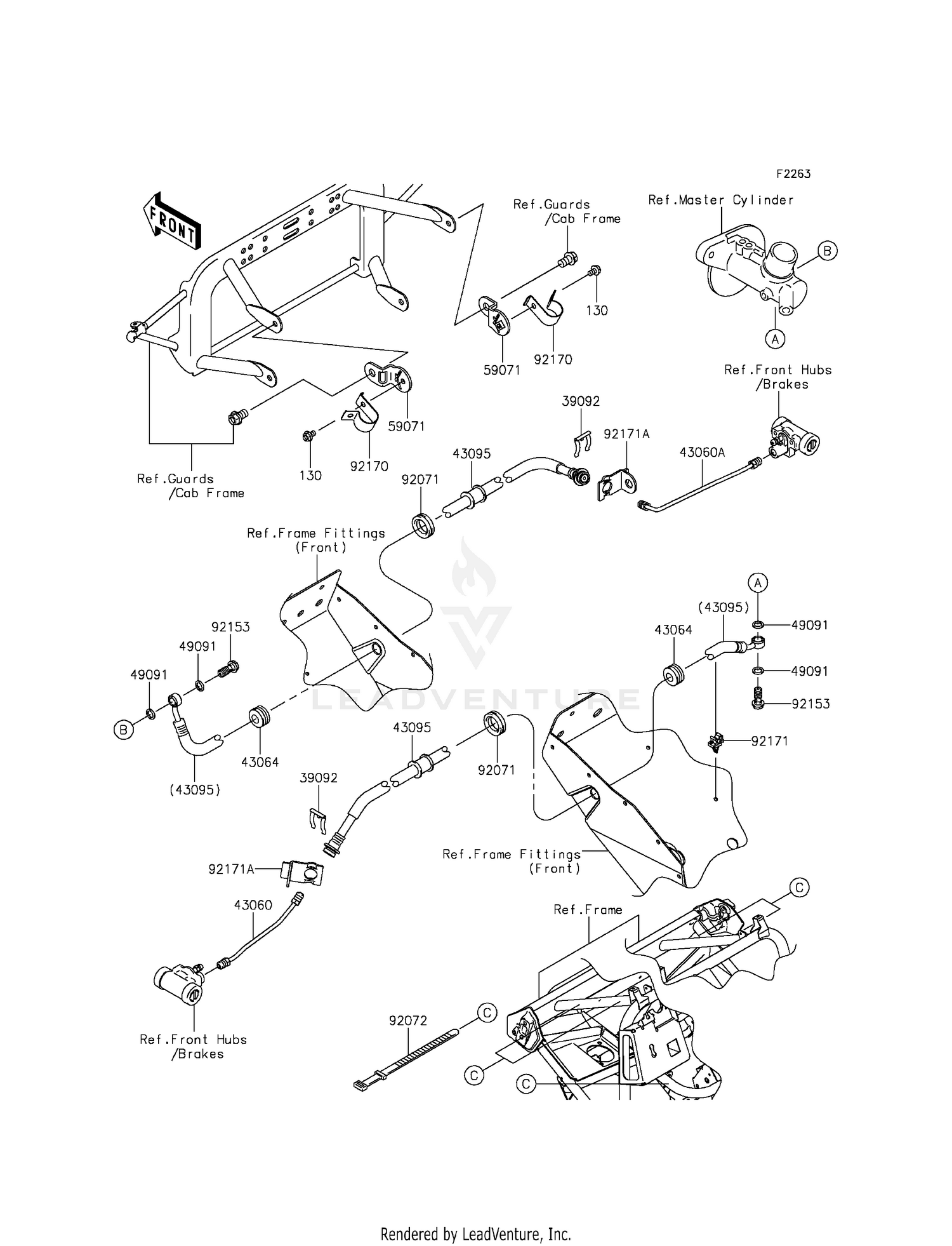 FRONT BRAKE PIPING